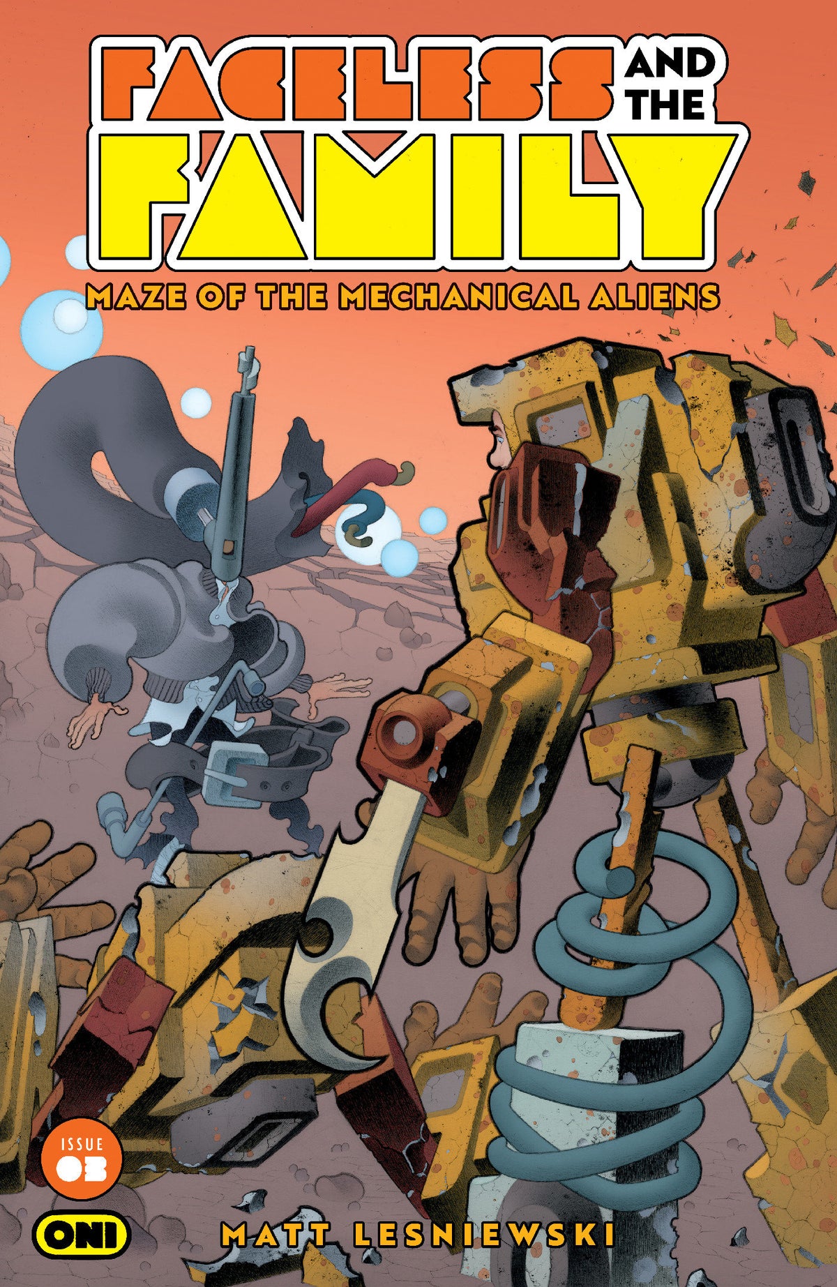 Faceless And The Family Maze Of The Mechanical Aliens #3 Cover A Matt Lesniewski