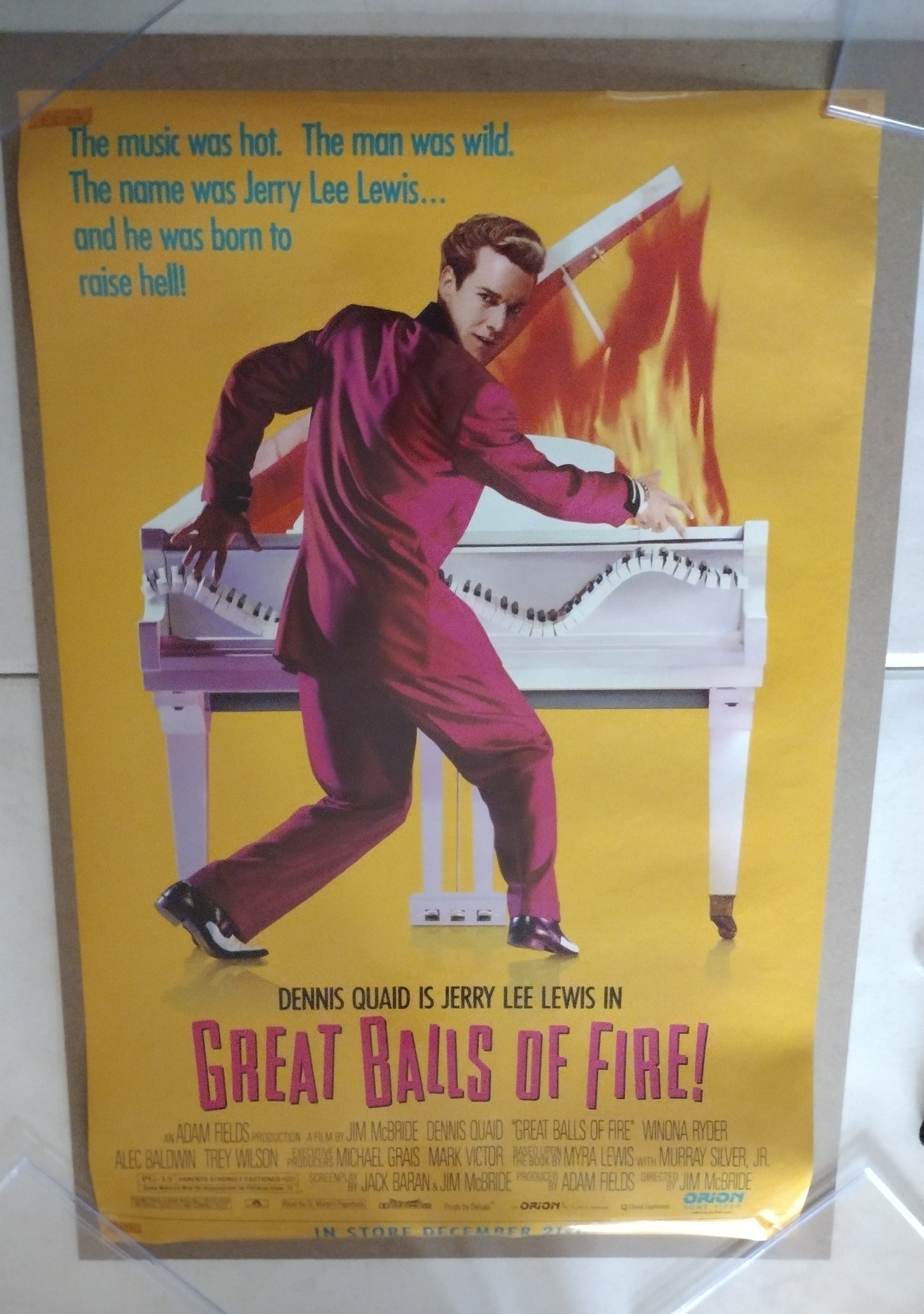 Poster Great Balls of Fire Yellow